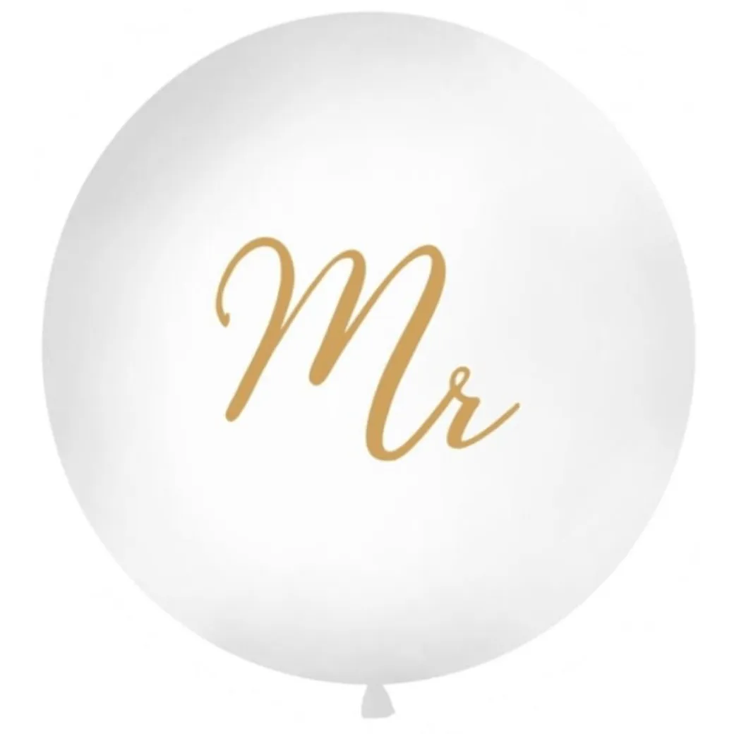 XXL Ballon Ø 1m "Mr" Gold
