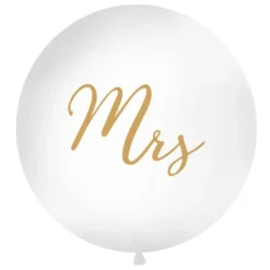 XXL Ballon Ø 1m "Mrs" Gold