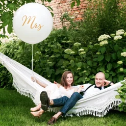 XXL Ballon Ø 1m "Mrs" Gold