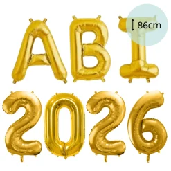 XXL Ballonschriftzug "ABI 2026" Gold