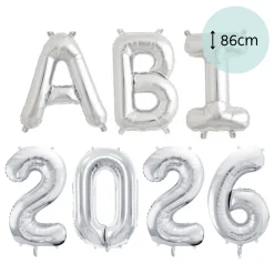 XXL Ballonschriftzug "ABI 2026" Silber