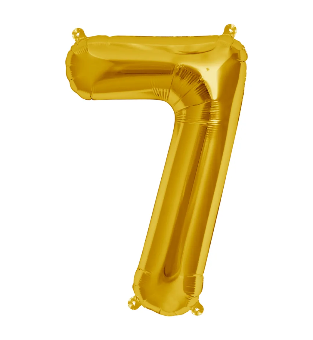 Zahlen Ballon 7 Gold