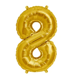 Zahlen Ballon 8 Gold