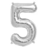 Zahlen Ballon 5 Silber