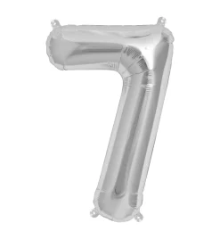 Zahlen Ballon 7 Silber