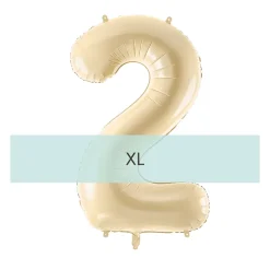 Zahlen Ballon 2 XL Beige