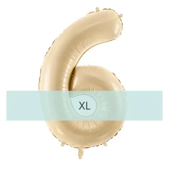 Zahlen Ballon 6 XL Beige