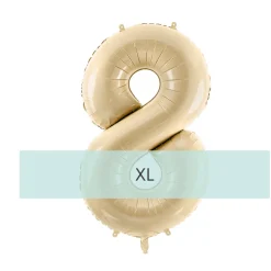 Zahlen Ballon 8 XL Beige