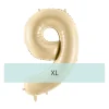 Zahlen Ballon 9 XL Beige