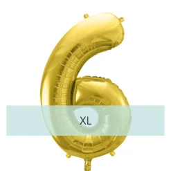 Zahlen Ballon 6 XL Gold
