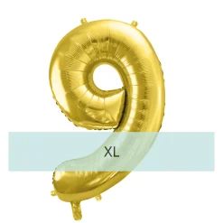 Zahlen Ballon 9 XL Gold