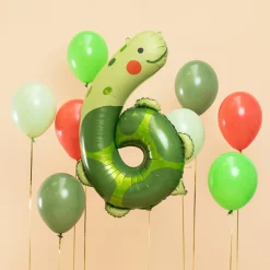 Zahlen Ballon 6 XL Schildkröte