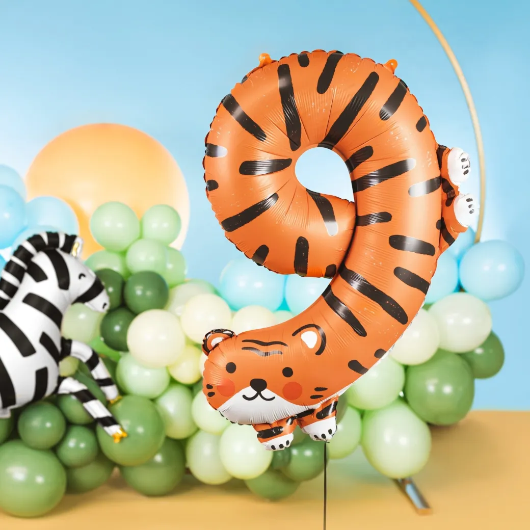 Zahlen Ballon 9 XL Tiger