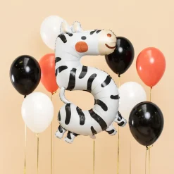 Zahlen Ballon 5 XL Zebra