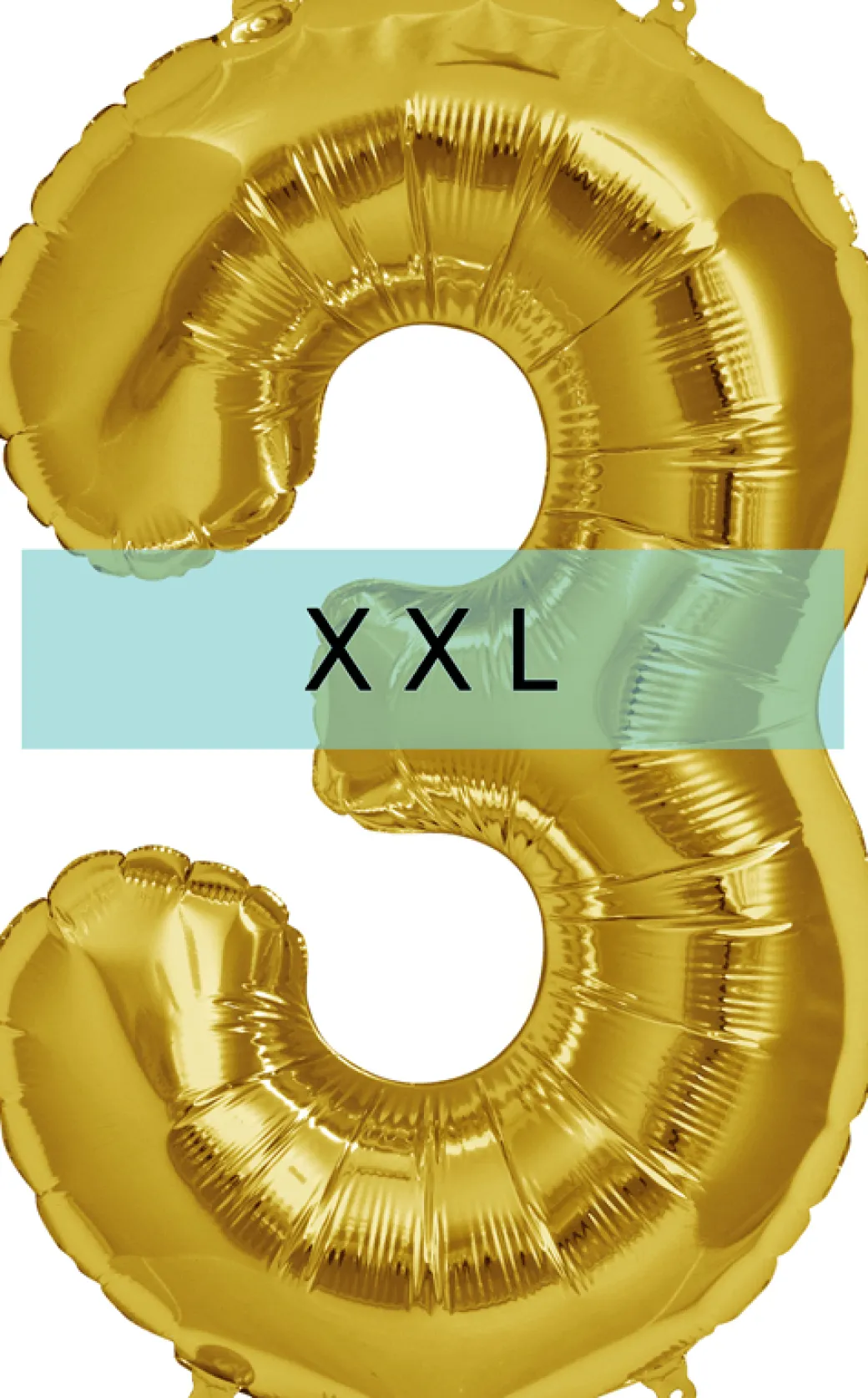 Zahlen Ballon 3 XXL Gold