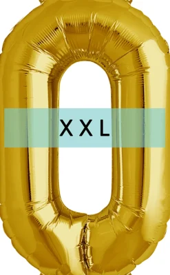 Zahlen Ballon 0 XXL Gold