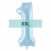 Zahlen Ballon 1 XXL Pastell Blau