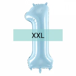 Zahlen Ballon 1 XXL Pastell Blau