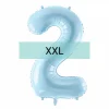 Zahlen Ballon 2 XXL Pastell Blau