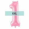 Zahlen Ballon 1 XXL Pastell Rosa