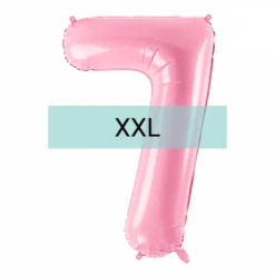 Zahlen Ballon 7 XXL Pastell Rosa