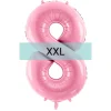 Zahlen Ballon 8 XXL Pastell Rosa