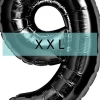 Zahlen Ballon 9 XXL Schwarz