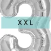 Zahlen Ballon 3 XXL Silber