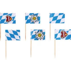 30 Zahnstocher Bayern Flagge